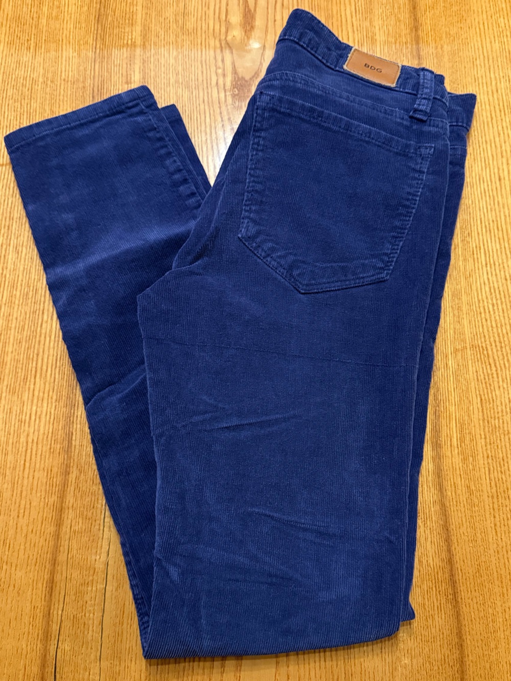 BDG Women's Deep Blue Corduroy Skinny Jeans